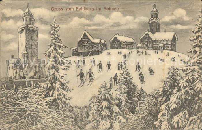 Feldberg Taunus Skifahren Aussichtsturm Gasthaeuser