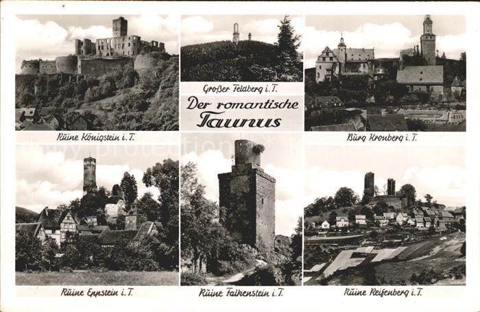Grosser Feldberg Taunus Ruine Koenigstein Burg Kronberg Ruine Eppstein Ruine Fal