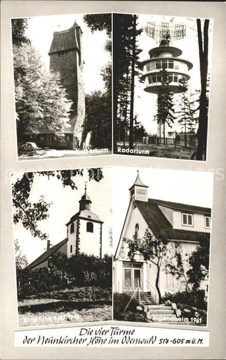 Neunkirchen Odenwald Radarturm Jugendheim Martin-Bucer-Haus Kaiserturm Kirchturm