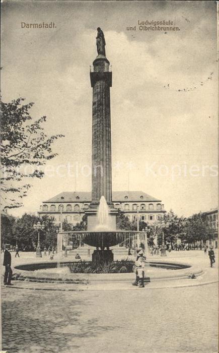 Darmstadt Ludwigssaeule Olbrichbrunnen