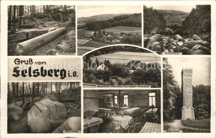 Felsberg Odenwald Gasthof-Pension Kuralpe-Kreuzhof Ohly-Turm