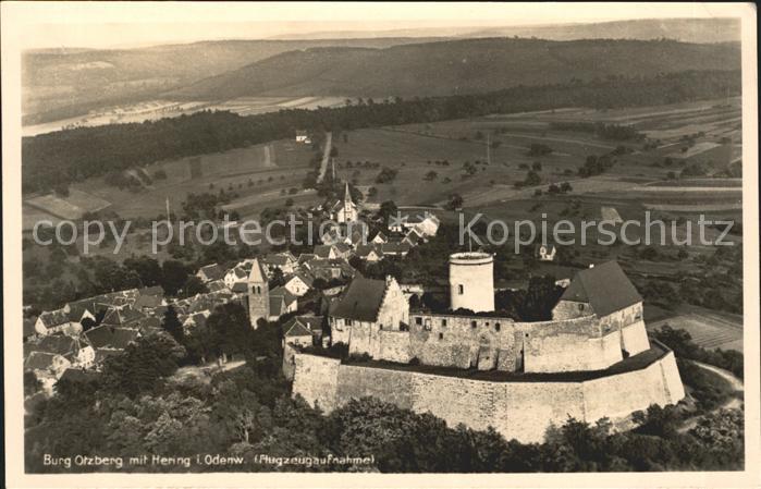Hering Odenwald Veste Otzberg Fliegeraufnahme