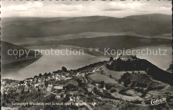 Waldeck Edersee Schloss Fliegeraufnahme