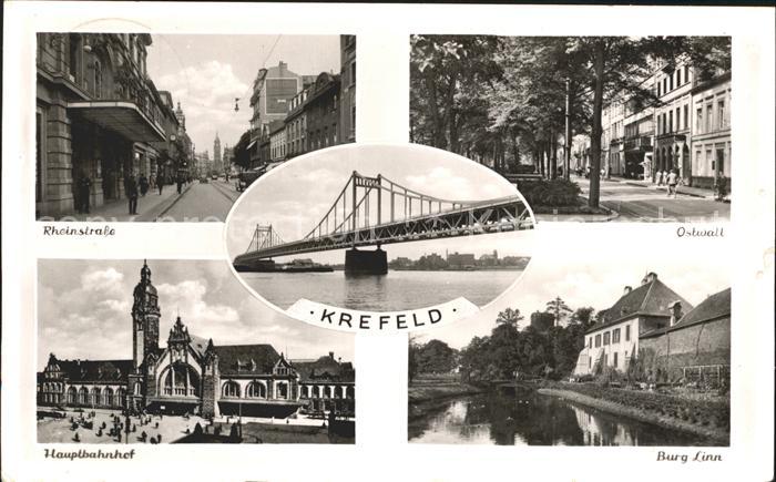 Krefeld Rheinstrasse Ostwall Hauptbahnhof Burg Linn