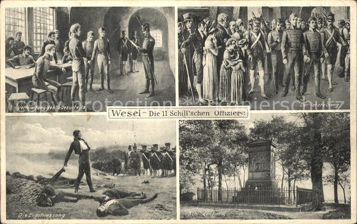 Wesel Rhein Die 11 Schill'schen Offiziere Schilldenkmal