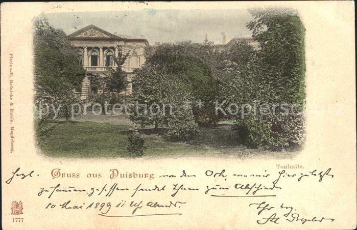 Duisburg Ruhr Tonhalle Litho