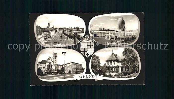 Rheydt Limitenstrasse Elisabeth-Krankenhaus Rathaus Schloss