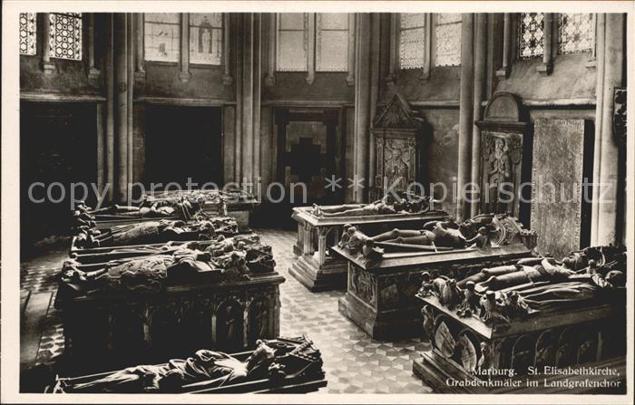 Marburg Lahn St. Elisabethkirche Grabdenkmaeler Landgrafenchor