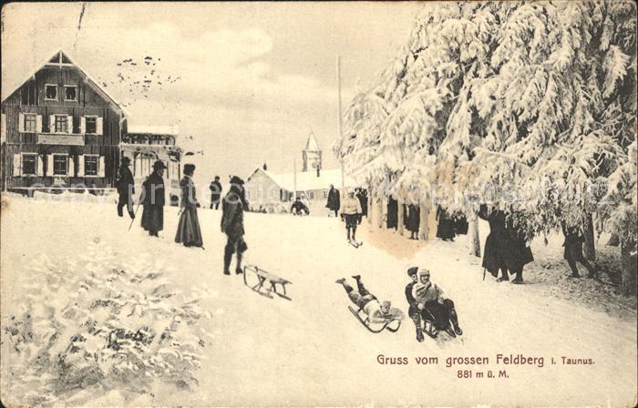 Grosser Feldberg Taunus Schlittenfahren