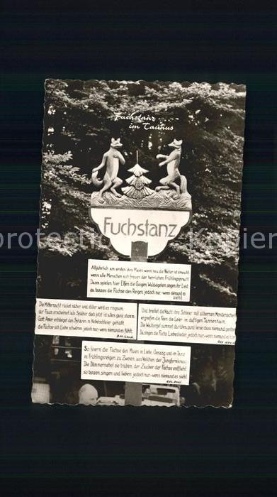 Fuchstanz Taunus Holzbildstock