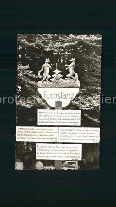 Fuchstanz Taunus Holzbildstock