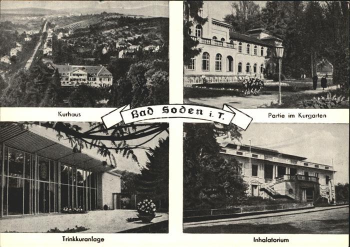 Bad Soden Taunus Kurhaus Trinkkuranlage Inhalatorium Kurgarten