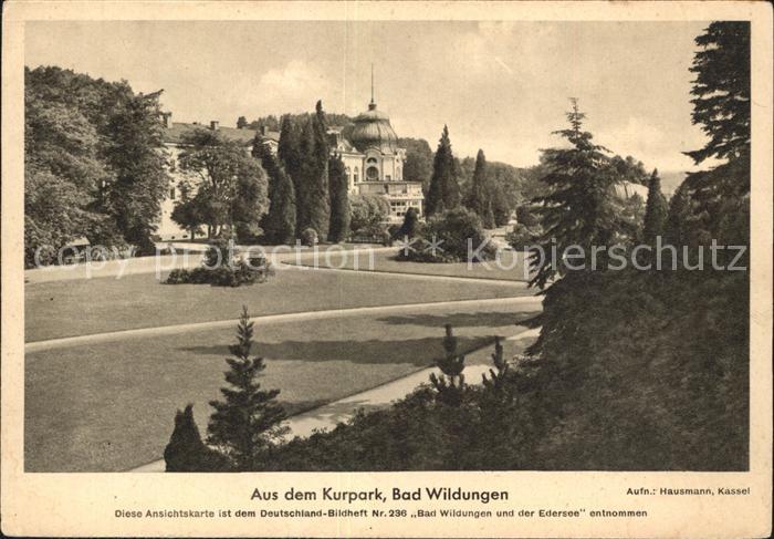 Bad Wildungen Kurpark Deutschland-Bildheft-Postkarte