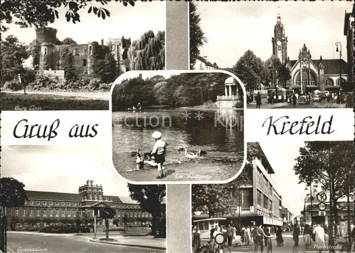 Krefeld Hauptbahnhof Burg Linn Hochstrasse Gymnasium Stadtwald