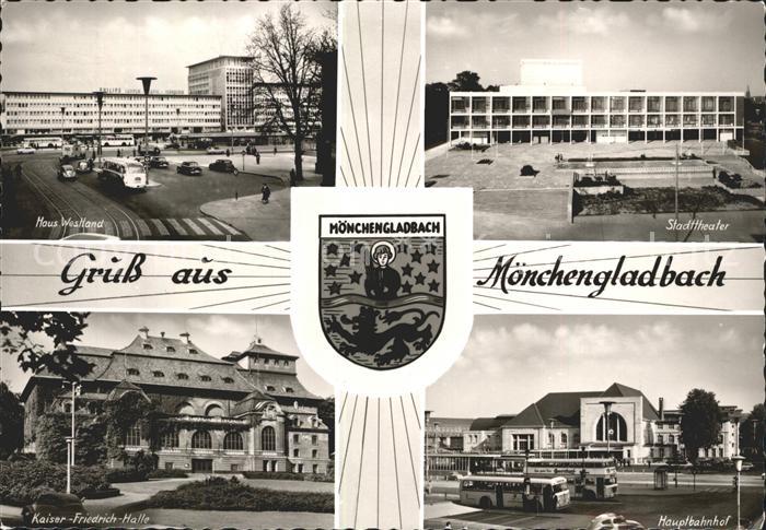 MoeNCHENGLADBACH NRW Haus Westland Kaiser-Friedrich-Halle Hauptbahnhof Stadtthe