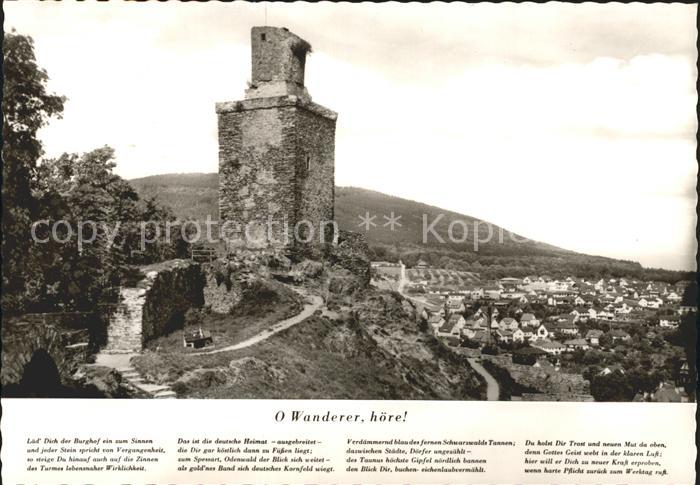 Falkenstein Taunus Burg Falkenstein Gedicht O Wanderer hoere