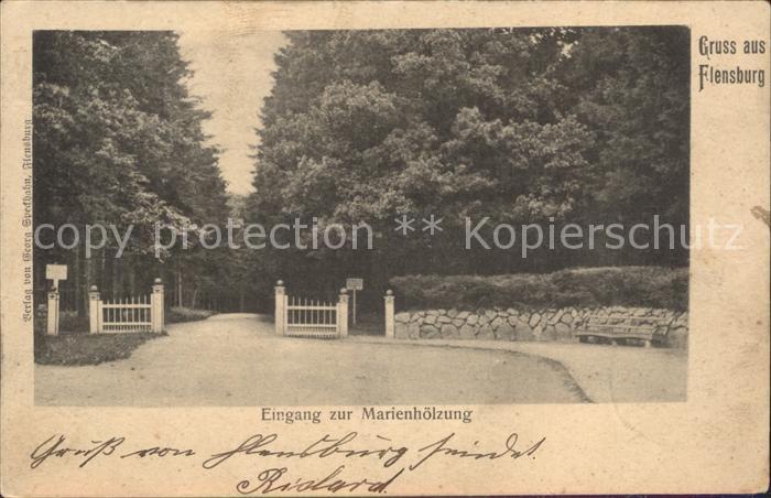 Flensburg Marienhoelzung Eingang