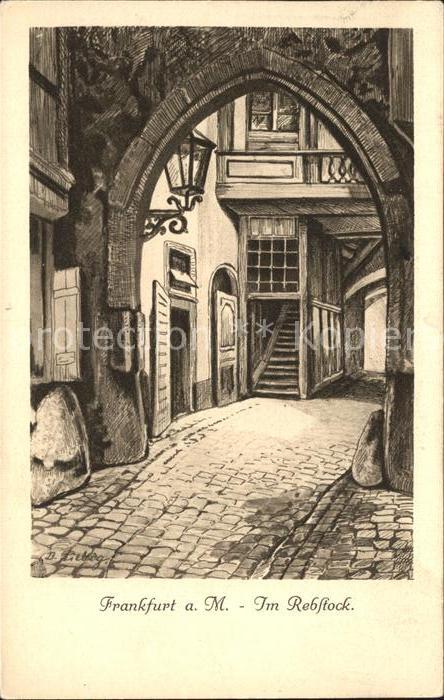 Frankfurt Main Im Rebstock Liebig Kuenstlerkarte