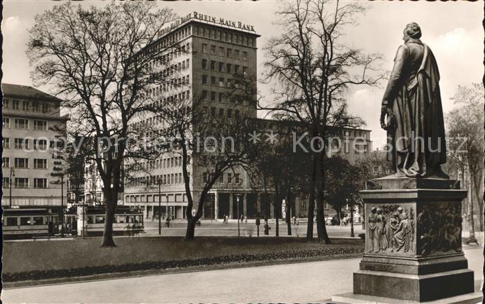 Frankfurt Main Rhein- Main- Bank Goethedenkmal