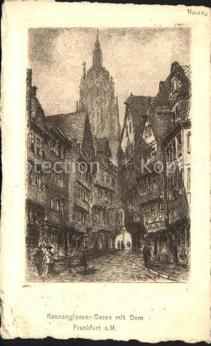 Frankfurt Main Gasse Dom