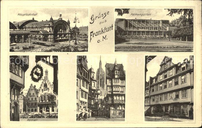 Frankfurt Main Hauptbahnhof Roemer Domturm