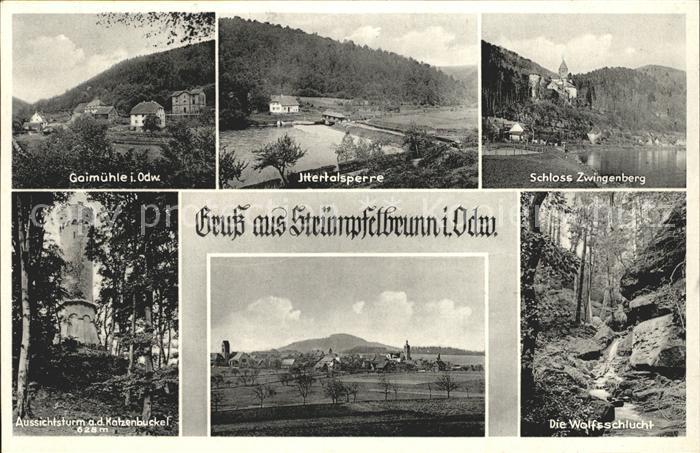 Struempfelbrunn Schloss Zwingenberg Wolfsschlucht Aussichtsturm