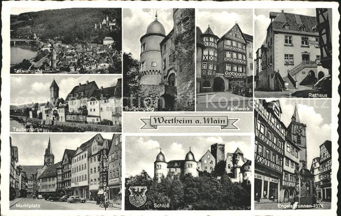 Wertheim Main Rathaus Marktplatz Schloss Engelsbrunnen