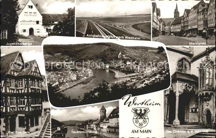 Wertheim Main Taubermuendung Marktplatz Jugendherberge