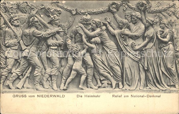 Ruedesheim Rhein Nationaldenkmal Niederwald Relief Die Heimkehr
