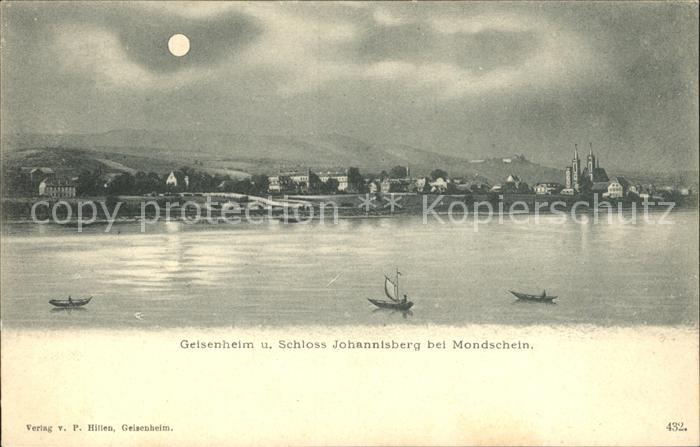 Geisenheim Schloss Johannisberg bei Mondschein