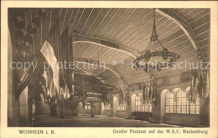 Weinheim Bergstrasse Festsaal W. S. C. Wachenburg
