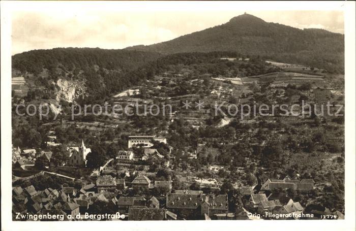 Zwingenberg Bergstrasse Fliegeraufnahme