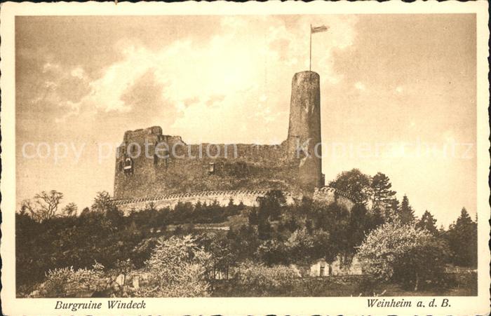 Weinheim Bergstrasse Burgruine Windeck
