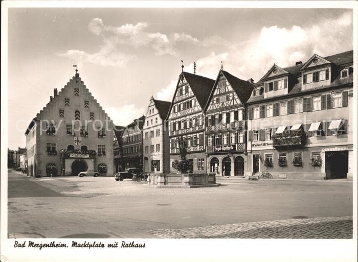 Bad Mergentheim Marktplatz mit Rathaus