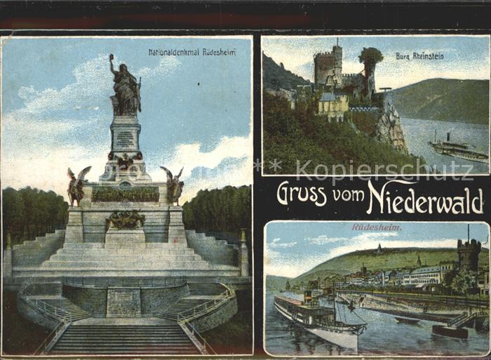 Niederwald Hessen Nationaldenkmal Ruedesheim Burg Rheinstein