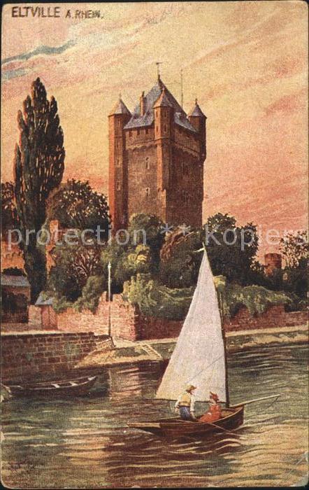 Eltville Rhein Kuenstlerkarte Burgfried