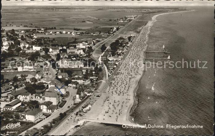Dahme Ostseebad Fliegeraufnahme mit Strand