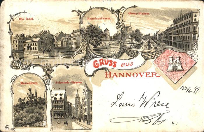 HANNOVER  CITY Beguinenturm Georg-Strasse Marienburg