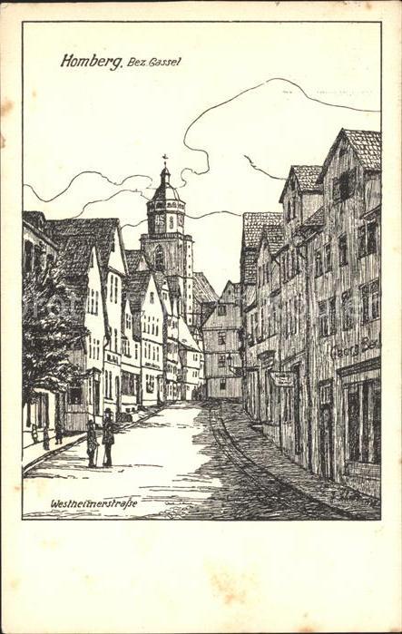 Homberg Efze Westhelmerstrasse Kuenstlerkarte