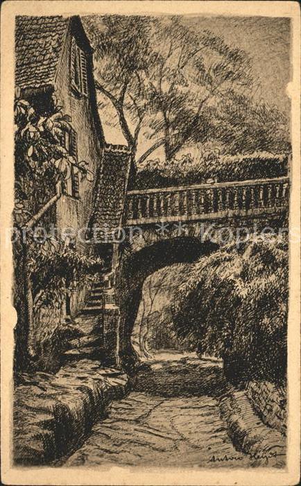 Eppstein Taunus Ruine Torbogen Kuenstlerkarte