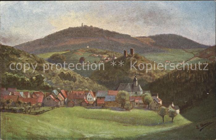 Seelenberg mit Reifenberg und Feldberg Kuenstlerkarte