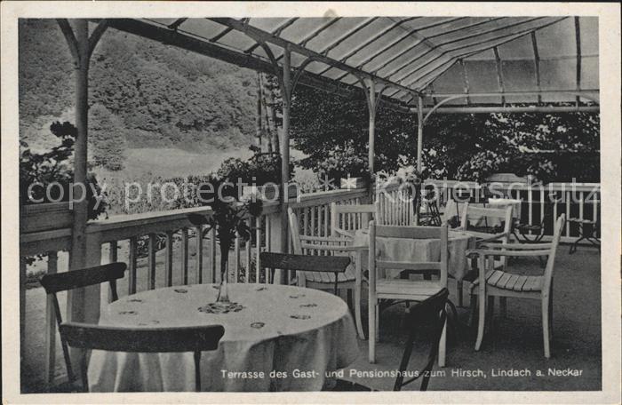 Lindach Schwaebisch Gmuend Gasthaus Pension zum Hirsch Terrasse