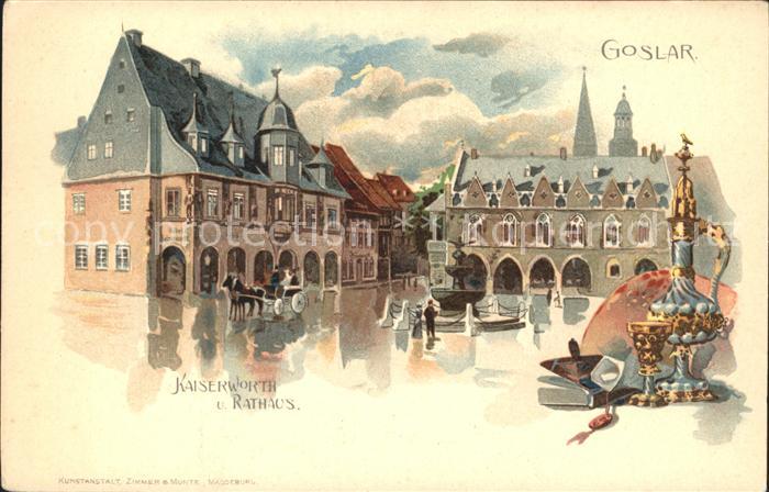 GOSLAR Harz Niedersachsen Rathaus Kuenstlerkarte