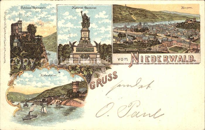 Niederwalddenkmal Bingen Ruedesheim Schloss Rheinstein