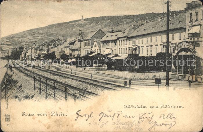 Ruedesheim Rhein Blick vom Adlerturm