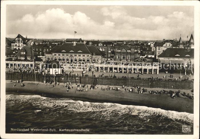 Westerland Sylt Kurhausstrandhalle Fliegeraufnahme