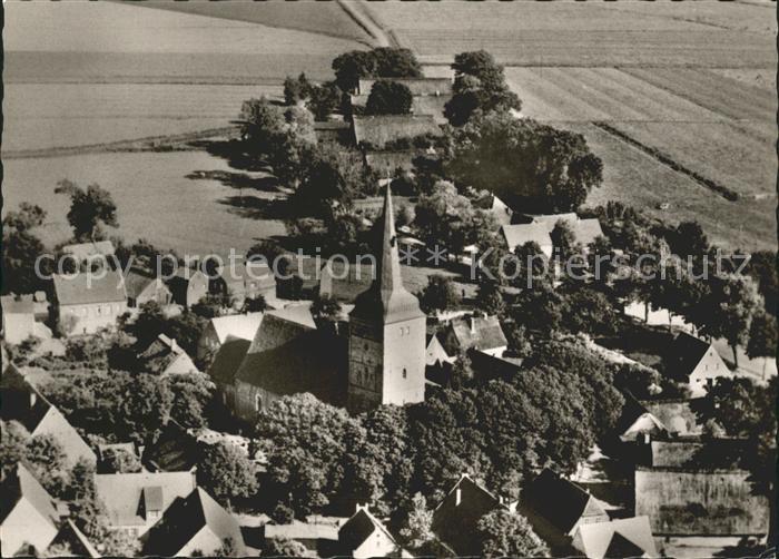 Wremen Fliegeraufnahme Kirche
