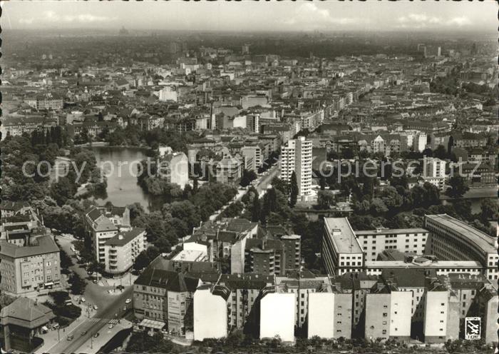 Charlottenburg Fliegeraufnahme Blick vom Funkturm auf den Lietzensee