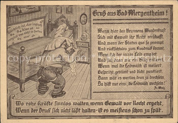 Bad Mergentheim Komik Kuenstlerkarte