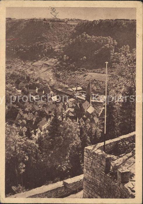 Geislingen Steige Blick vom Helfenstein in Altstadt